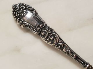 Victorian Sterling Silver Art Nouveau Swirl And Floral Design Shoe Button Hook
