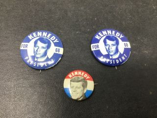 Jfk John F Kennedy For President Robert F.  Kennedy 1968 Campaign Button Pin Rfk