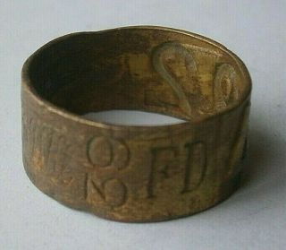 Ring For Bird 1939 Germany Pre Ww2 Wwii German Bronze Size 5 1/2 17x16.  5x8 Mm