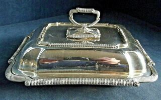 Large 10 " Silver Plated Ornate Serving Dish C1900 By Lee & Wigful