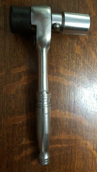 Snap On S717 Scaffold Wrench 1/2 " Drive Ratchet X 7/8 " Socket Vintage