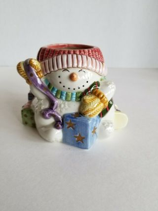 Fitz And Floyd Frosty Folks Candle Cup Snowman