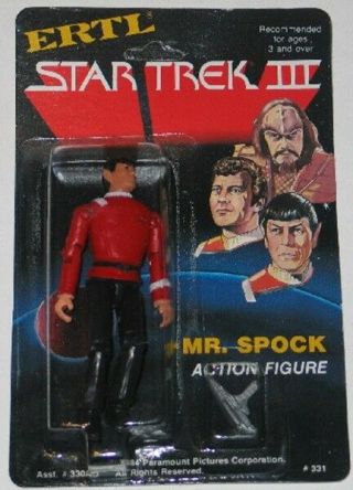Star Trek Iii: Search For Spock Movie Mr.  Spock Ertl 4 " Action Figure Moc