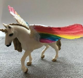 Schleich Schw Gmund Winged Rainbow Pegasus Unicorn Horse Bayala World Of Elves