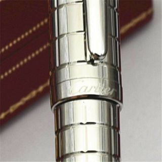 Cartier Panthere Luxury Rollerball Pen Silver Lacquer Gold Plated 2
