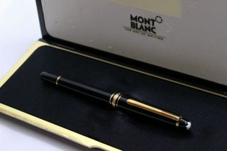 Montblanc Meisterstuck 144 - Fountain Pen - Precious Black Resin/gold - 14k Nib - Box
