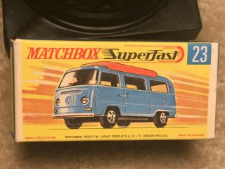 Vintage Matchbox Superfast Box Only No 23 Volkswagen Camper