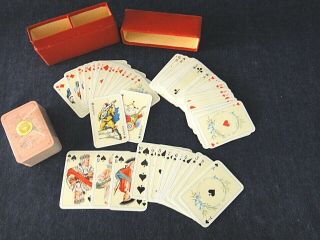 Vintage Ass Miniature Patience Double Deck Playing Cards Germany