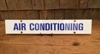 Vintage 2 Sided Gas Service Station Garage Air Conditioning Sign Nos