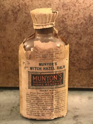 Munyons Witch Hazel Homeopathic Remedies W/ Contents Bottle