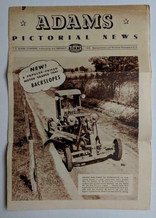 1939 Adams Road Machinery Indianapolis Pictorial News Road Grader S Construction