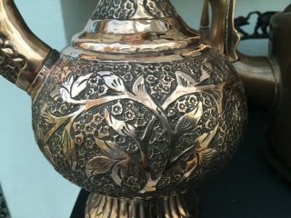 Rare 19th C Antique Middle Eastern Rapouse Copper Islamic Coffee Pot Samovar