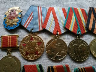 Veteran WW2 Set of 17 USSR Soviet Russian Military Medal № 1 2