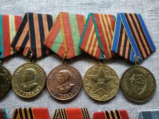 Veteran WW2 Set of 17 USSR Soviet Russian Military Medal № 1 3
