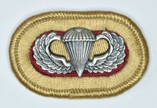 Pristine Authentic Korean War Us Army Airborne Jump Wings Parachutist Badge Oval