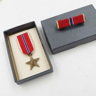 United States US Air Force World War II 2 Bronze Star with Certificate w/Box 2