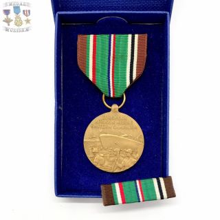 WWII U.  S.  NAVY EUROPEAN AFRICAN MIDDLE EASTERN CAMPAIGN MEDAL RIBBON BAR BOX 2