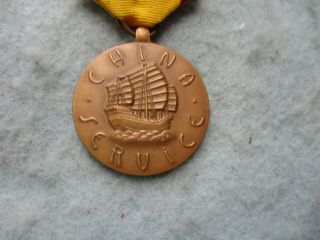 WWI US Navy Medal China Service WWII 2