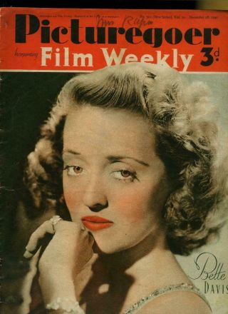 Bette Davis Myrna Loy Marlene Dietrich Deanna Durbin Picturegoer Mag 1940