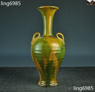 Antique Chinese Palace Tang Sancai Pottery Porcelain Zun Cup Bottle Pot Vase Jar