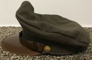 WWII WW2 US Army Air Corps Gaberdiene General Visor Crusher Hat/Cap 2