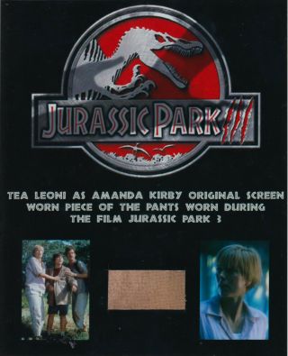 Jurassic Park - Collectible Cloth Remnant - 10x8