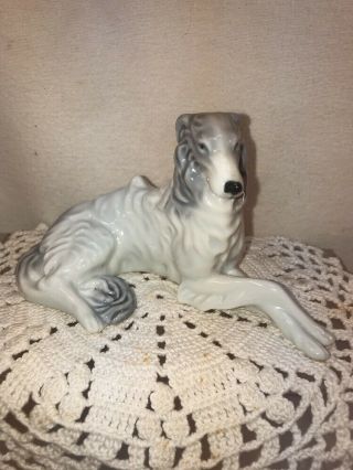Vtg 1940 - 50’s Occupied Japan Regal Borzoi Russian Wolfhound Dog Figurine Detail