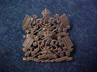 Orig Ww2 Officers Collar Badges " Rccs " Royal Canadian Corps Of Signals