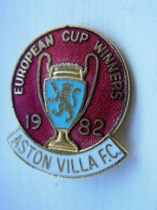 Aston Villa 1982 European Cup Final Winners Vintage Football Badge