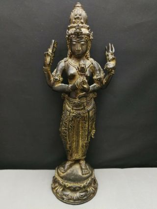 Impressive 19th Antique Old Chinese/thai/burmese Bronze Figure - - - - Rare Heavy