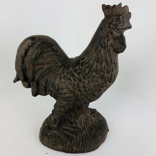 Cast Iron Rooster Chicken Country Farmhouse Rustic Decor Large 3 - D Heavy 9 Lbs.
