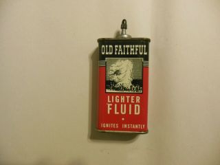 Old Faithful Lighter Fluid Tin Can Lead Top 4 Oz
