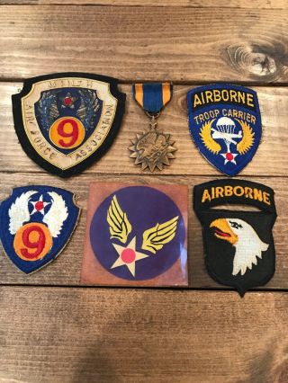 Wwii Us Airborn Patch And Medal Set