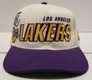 Vintage Los Angeles Lakers Shadow Logo NBA Sports Specialties Snapback Hat Cap 2