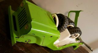 Vintage Tonka Jeep Pressed Metal Green 9 - 3/4 " Long.  Parts For Rebuild.