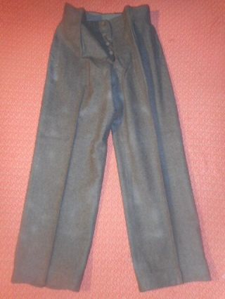 France Army: 1950 Brown Wool Battledress Trousers Militaria