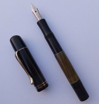 Pelikan 100,  Black/yellow Lapis,  Fountain Pen,  Rare
