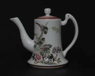 Rare Chinese Antique Porcelain Teapot Holder Vase Scholar Art By 余翰青