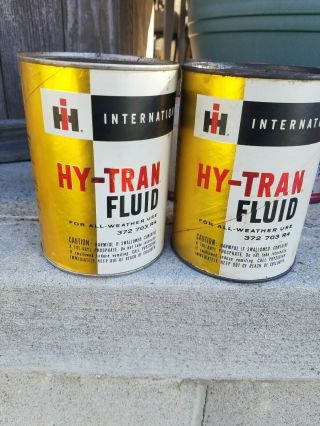 International Harvester Hy Tran Fluid Cans