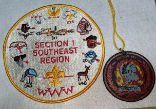 Boy Scout - Oa - Section 1 - Southeast Region - Jacket / Se - 1 Leather Patch 1982