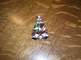 Lunch At The Ritz Christmas Tree Pin Brooch Pendant Latr 2go