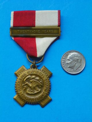 Wwii Alabama National Guard Faithful Service Medal - Maker Mark