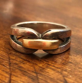 James Avery 14k Gold And Sterling Silver Enduring Bond Ring