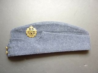 Wwii Royal Canadian Air Force Wedge Cap With Badge