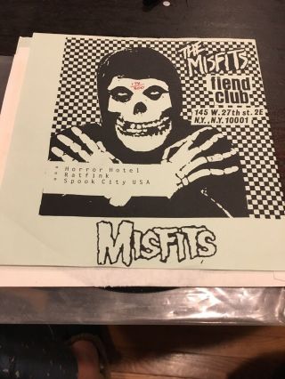 The Misfits - Fiend Club 7 " Vinyl Record