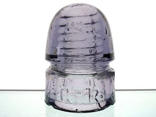 Scarce Violet Purple Cd 143 G.  P.  R.  Standard Glass Beehive Insulator