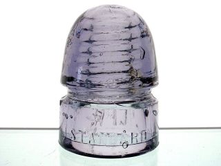 SCARCE VIOLET PURPLE CD 143 G.  P.  R.  STANDARD Glass Beehive Insulator 2