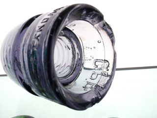 SCARCE VIOLET PURPLE CD 143 G.  P.  R.  STANDARD Glass Beehive Insulator 3
