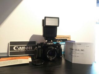 Canon A - 1 Collectible Vintage 35mm Film Slr,  50mm Lens,  Flash,  Sales.