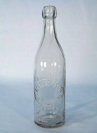 Allebach & Guth East Allentown Pa Scarce Tall Blob Top Soda Or Beer Bottle